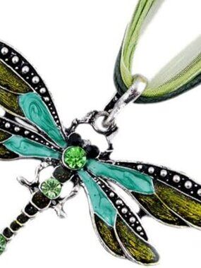 New Necklace Boho Jewelry Multi-layer Colorful Enamel Dragonfly Pendant